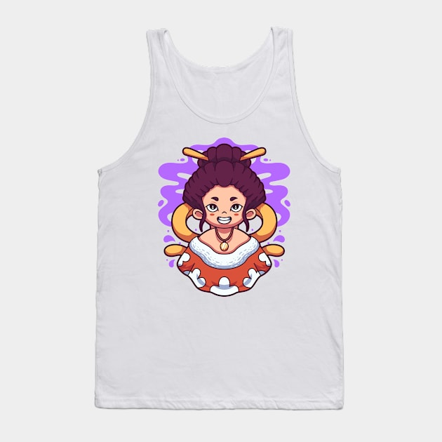 Kawaii Geisha Tank Top by yellowline